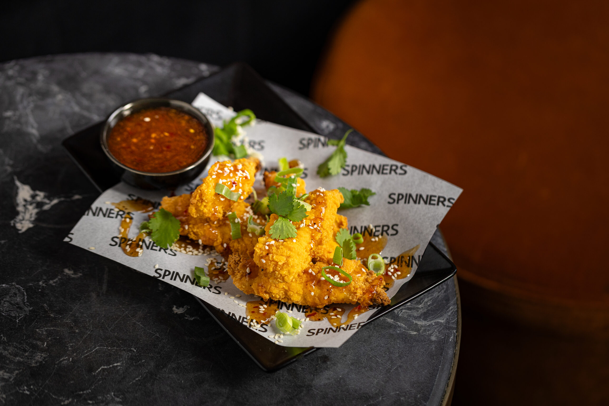 Food and drink at Spinners